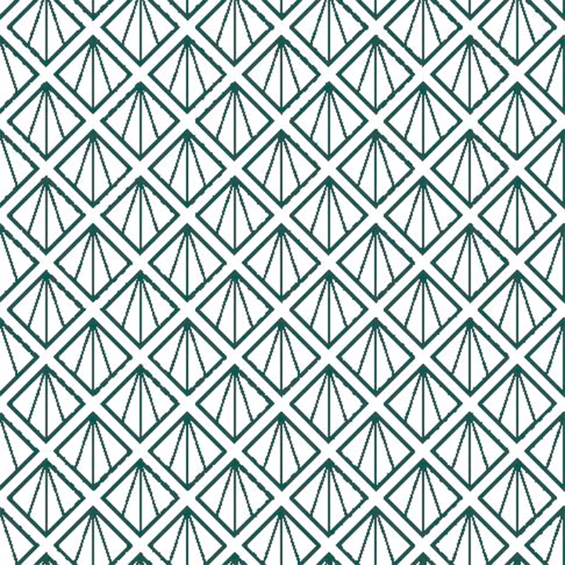 Loneta geométrica en color verde para decorar