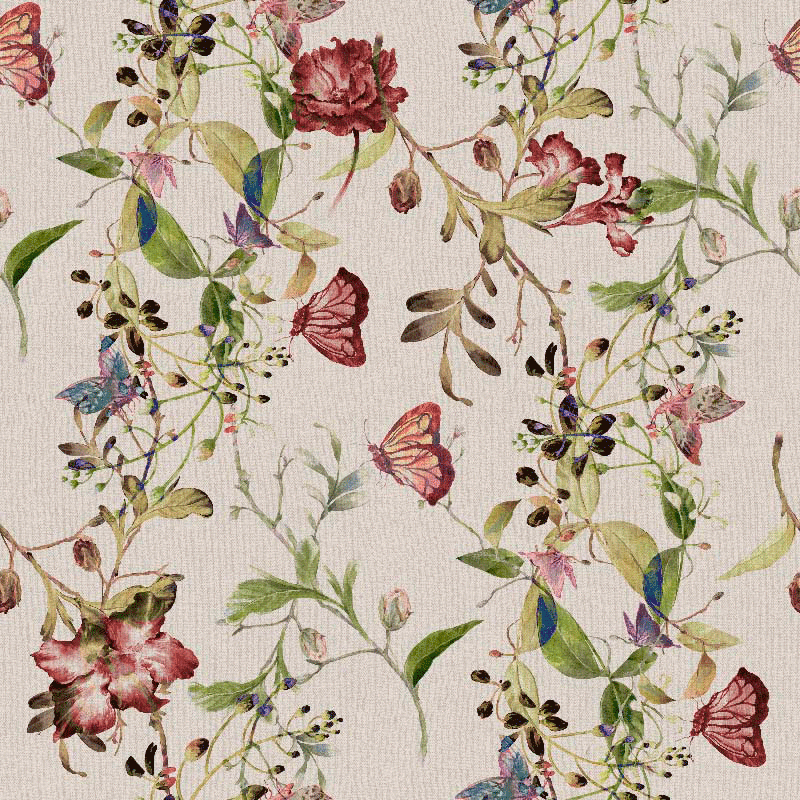 fabrics of butterflies and flowers home decor