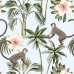 telas de monos micos estampados 