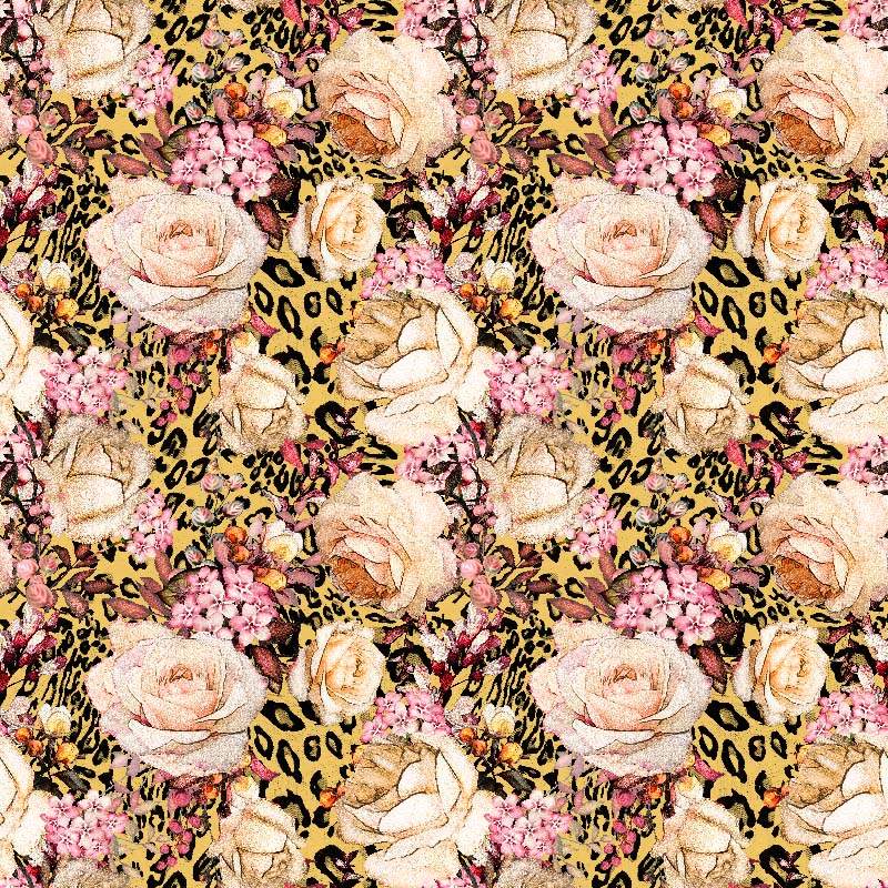 LONETA CON FLORES ANIMAL PRINT
