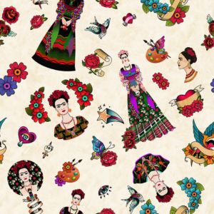 loneta estampada frida khalo