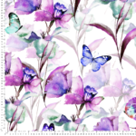 tela mariposas flores orquídea cataleya