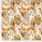 Loneta tela estampado calabaza otoño invierno tela calabazas girasol