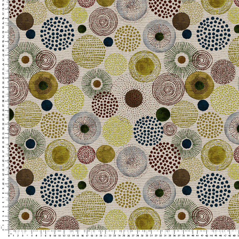tela de algodón textil hogar culla geométrico verde