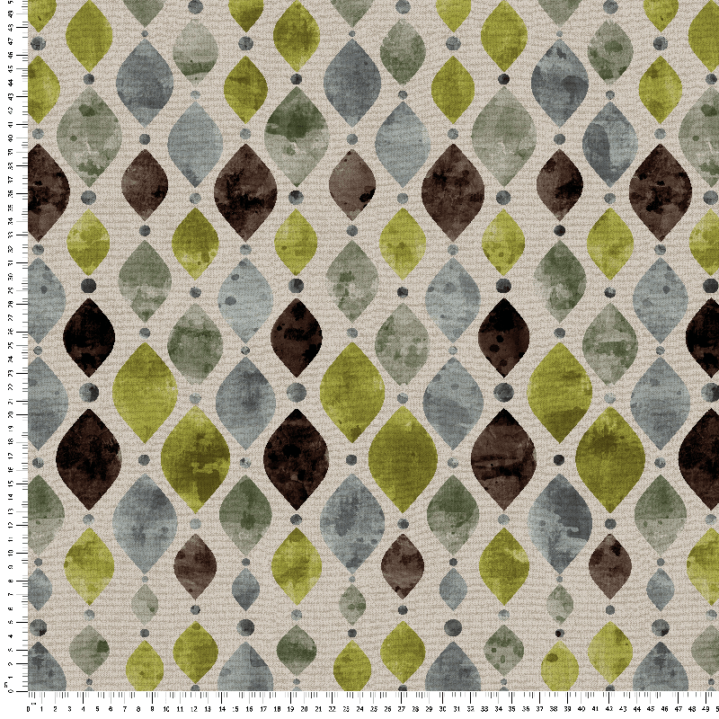 textil hogar algodón rombos verde marrón