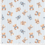 tela infantil decoración home decor canva rayas azul 