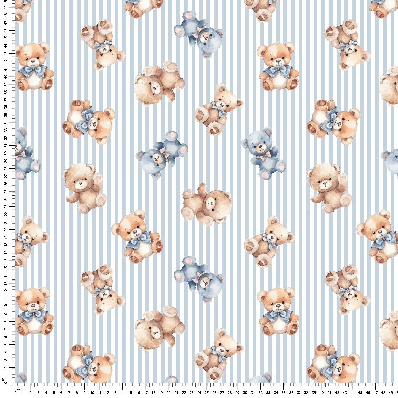 tela infantil decoración home decor canva rayas azul 