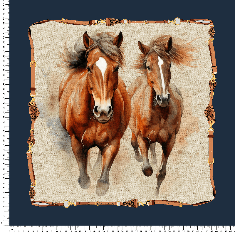 tela cojines caballos carreras hourse polo
