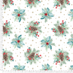 loneta con piñas y flor navidad 