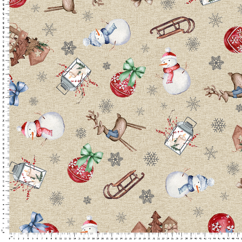 loneta christmas nordic tela navideña snow muñeco de nieve fabrics christmas whoresales