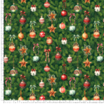 loneta estampado arbol de navidad acebo con adornos acevo fabrics textile