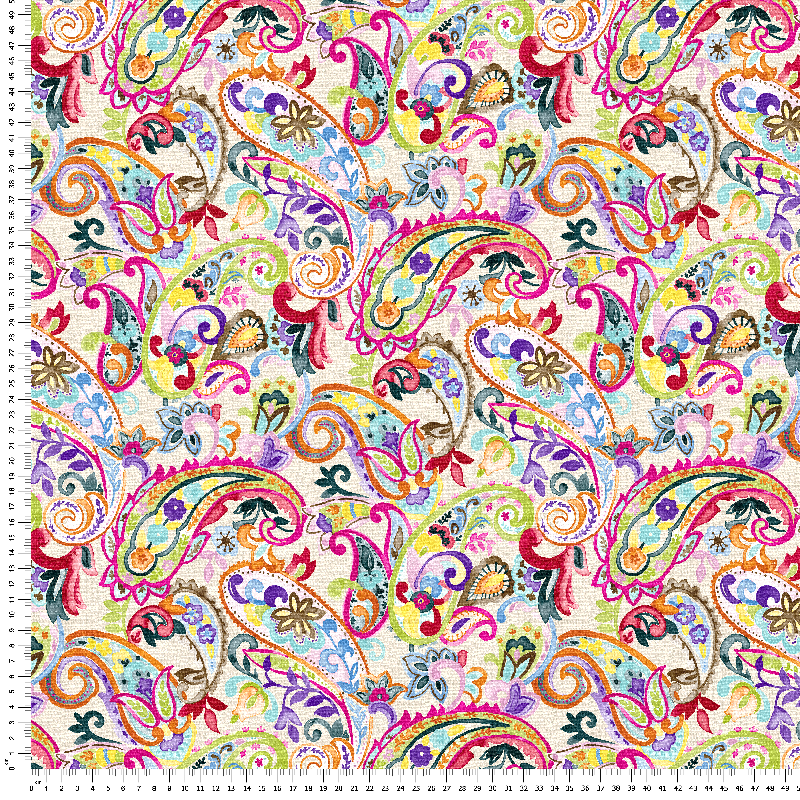 tela paisley decoracion loneta estampada