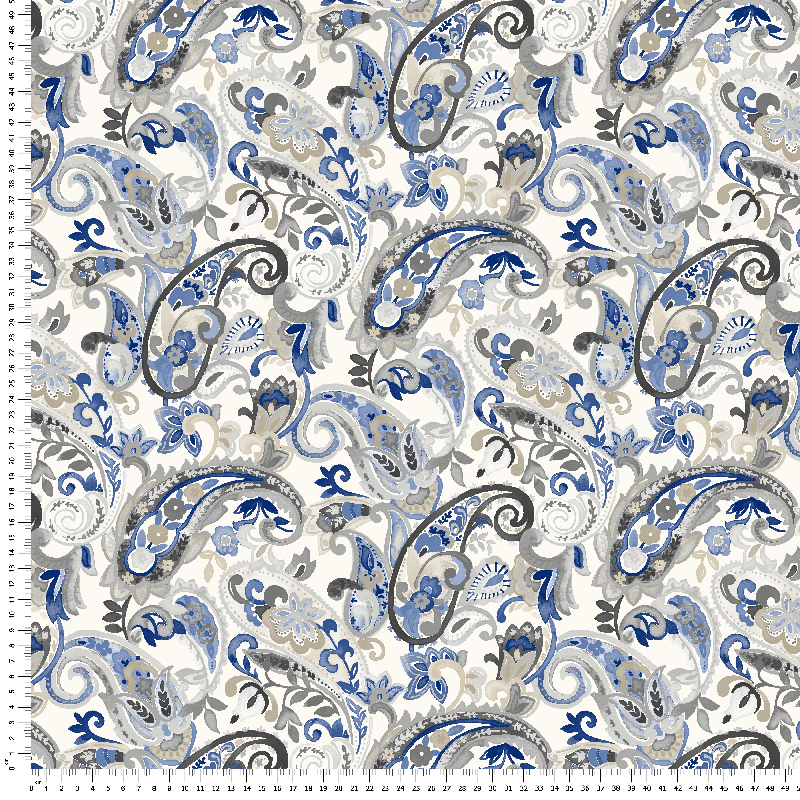 loneta estampada paisley decoracion hogar heimtextil