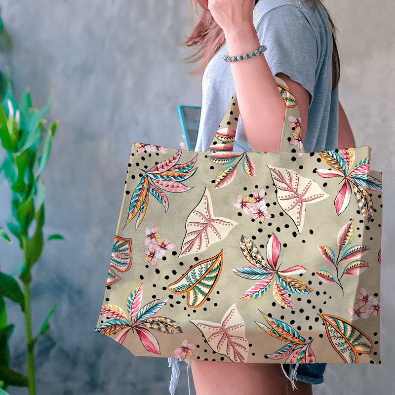 Venta de loneta estampada al por mayor estampado tropical animal print