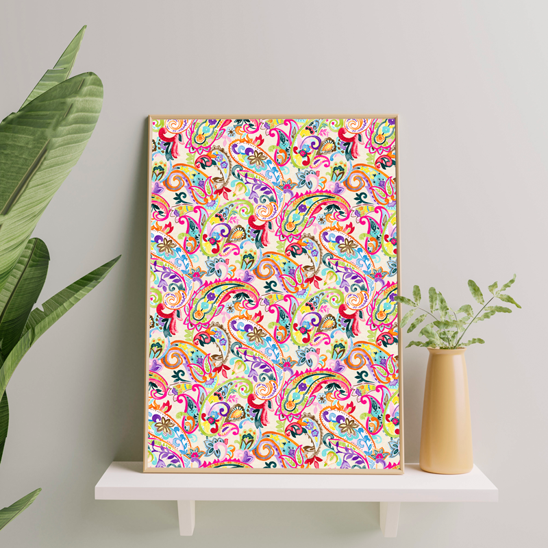 loneta estampada cachemire