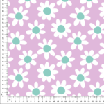 loneta estampado flores margarita rosa