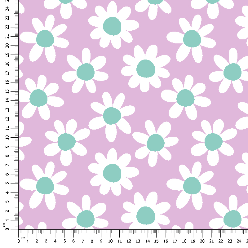 loneta estampado flores margarita rosa