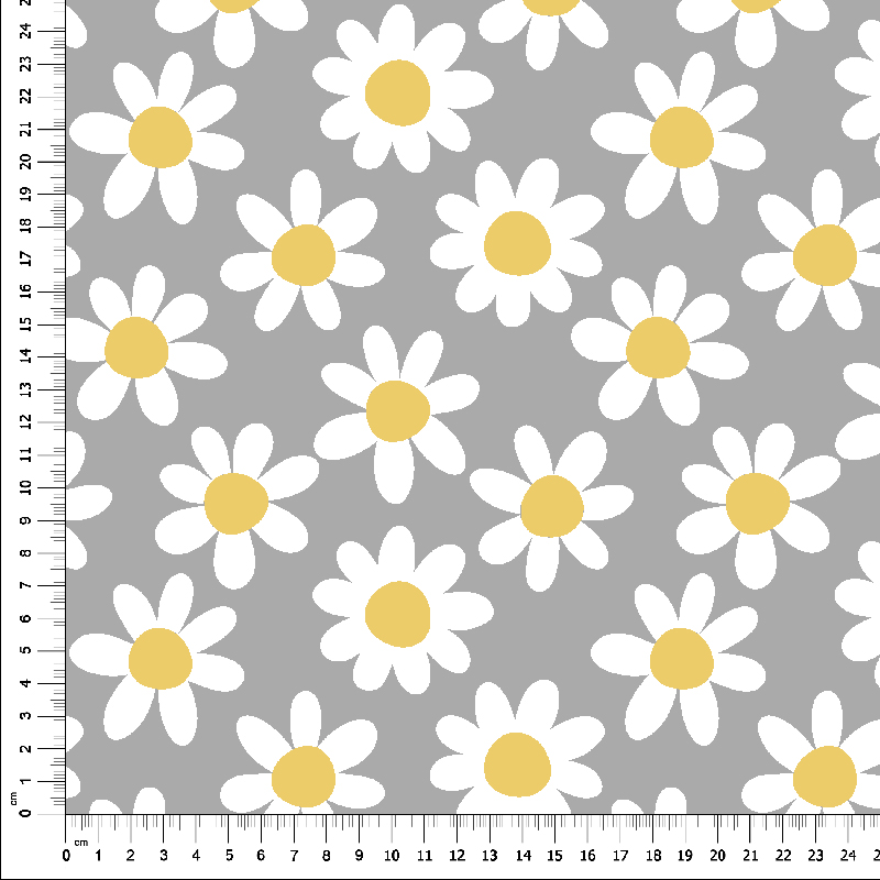 loneta flores estampadas