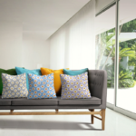 tela loneta estampada margaritas flores