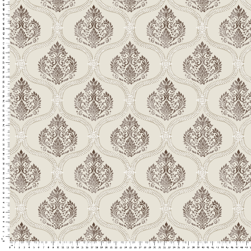 loneta estampado barroco hornamental beige