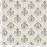 loneta estampado hornamental gris