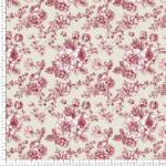 loneta estampado floral rojo coordinado tolie de jouy para decoración