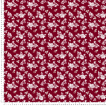 loneta estampado flores shabby rojo