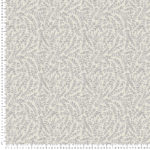 loneta estampada hornamental hojas gris