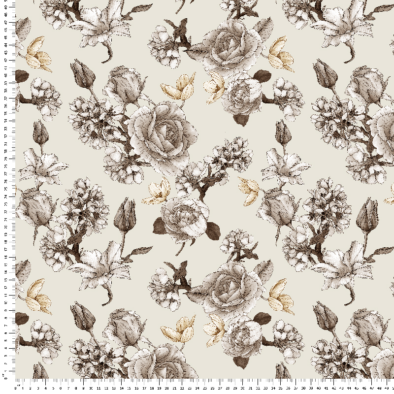 loneta vintage flores cretonas