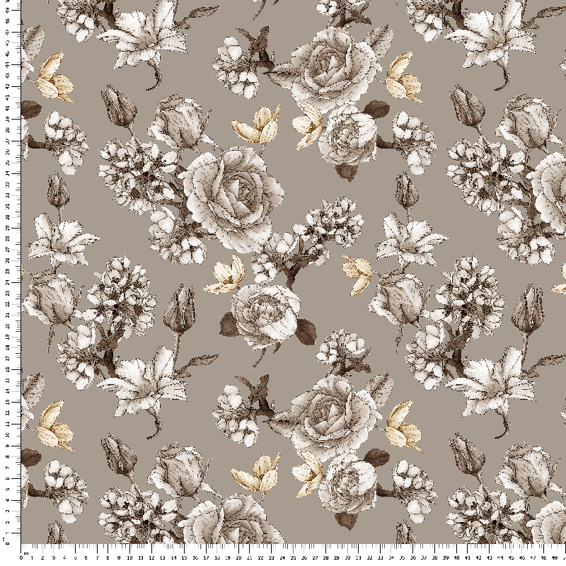 loneta estampada flores grandes