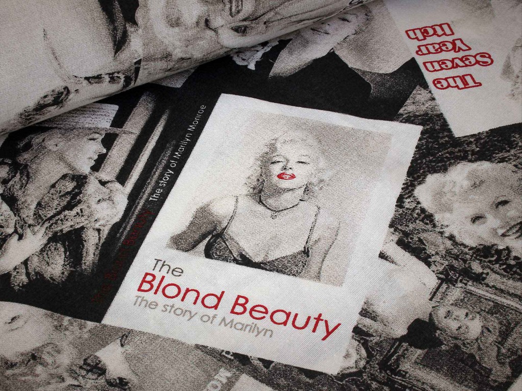 Tela loneta estampada collage Marilyn Monroe